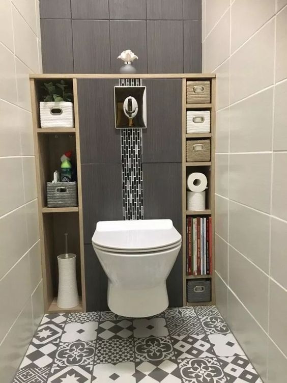 modern toilet met opbergruimte